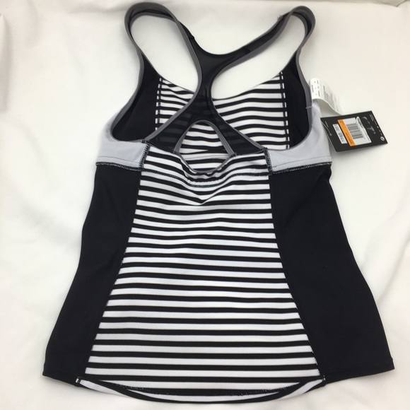 Nike Tankini Racer Back Black White NWT Sz S - Picture 4 of 11